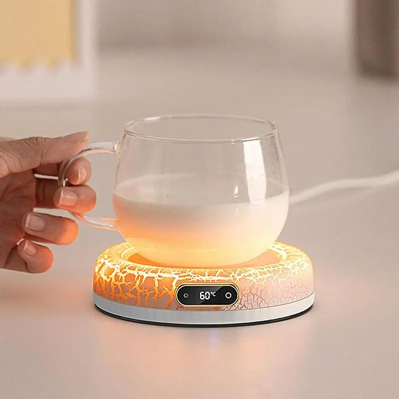 4 Gear Digital Display Heater Coaster/ Coffee Cup, Colorful Ambient Light