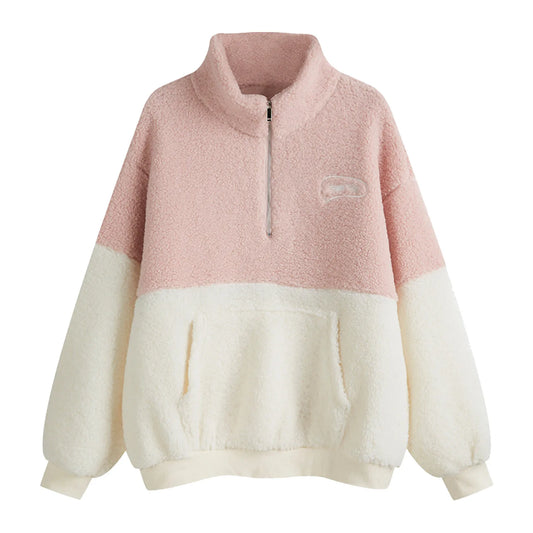 Winter Fuzzy Fleece Sweatshirt For Woman