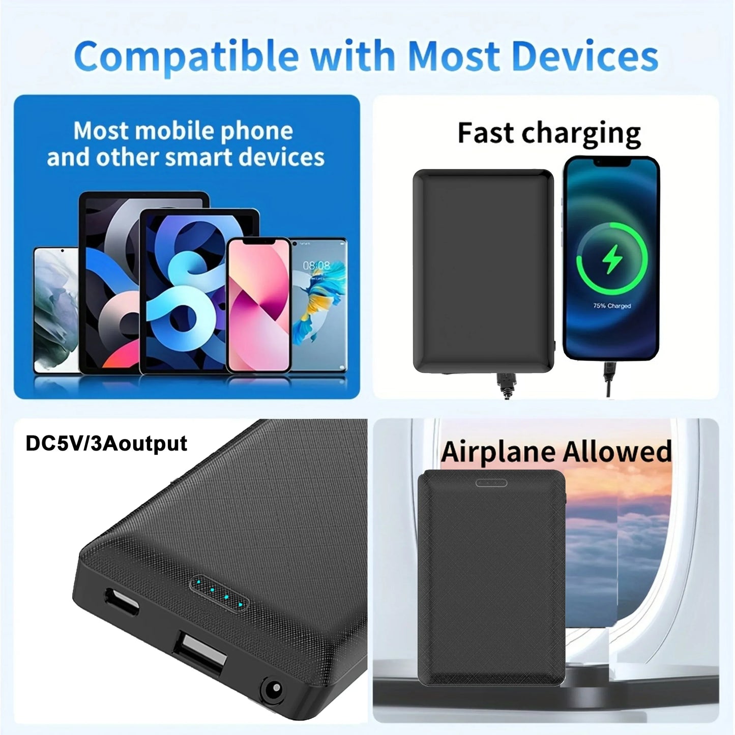 Power Bank DC5V Portable 20000mAh