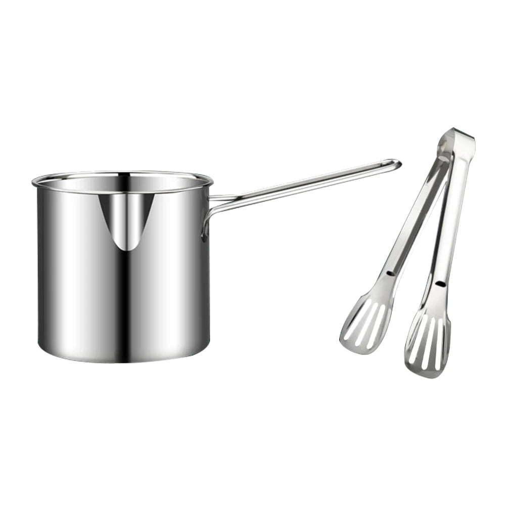 1200ML  Fryer Pot with Strainer Basket [S Steel 304 ][for French Fry Chicken ]