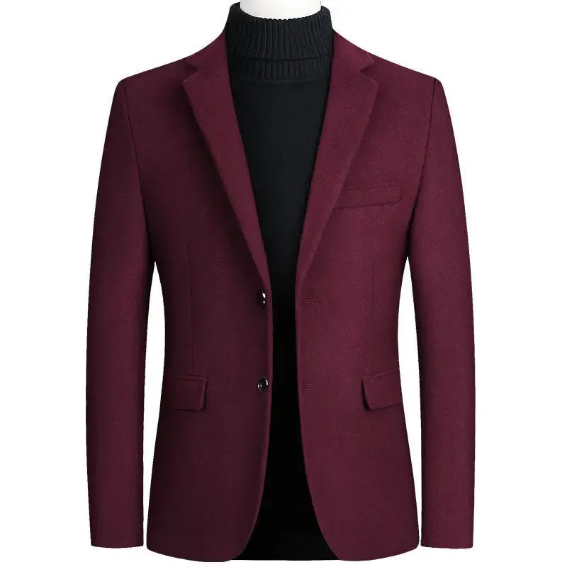 Business Casual Wool Blazer Men 2024 Autumn and Winter