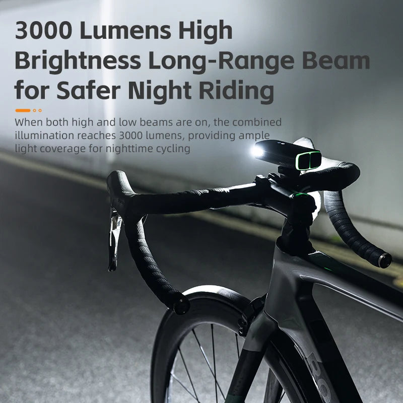 Cycling Headlights Type-C Rechargeable 3000LM 10000mAH