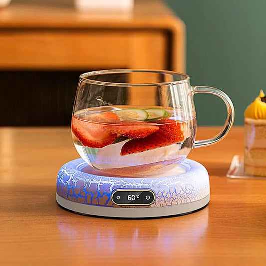 4 Gear Digital Display Heater Coaster/ Coffee Cup, Colorful Ambient Light