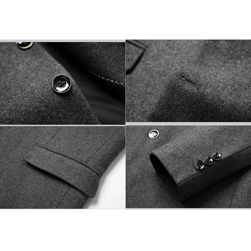 Business Casual Wool Blazer Men 2024 Autumn and Winter