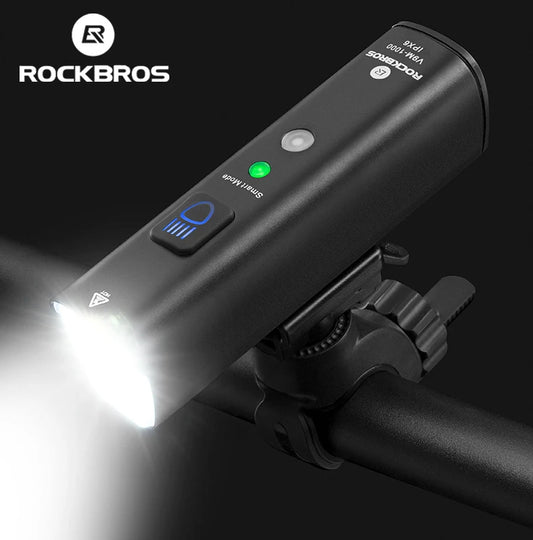 Bicycle Light Smart Vibration Sensing 1000Lumen 4000mAh 5 Modes Type-c LED