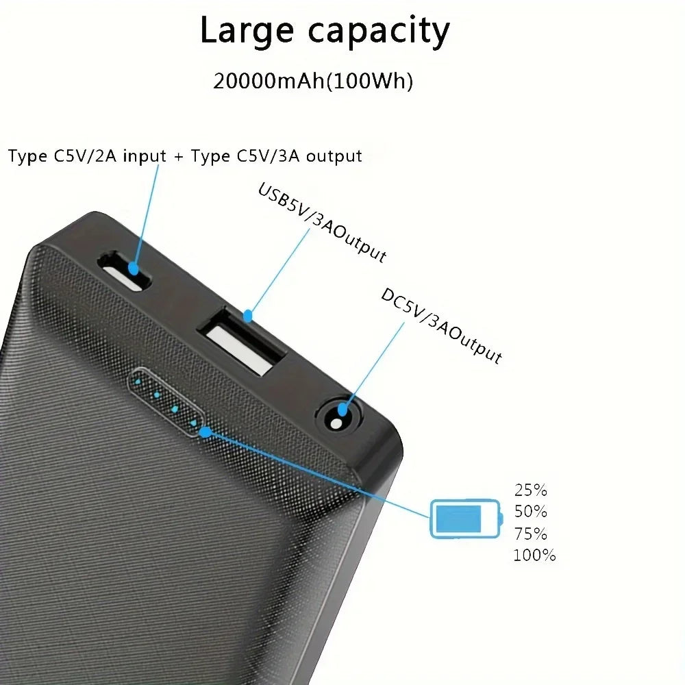 Power Bank DC5V Portable 20000mAh