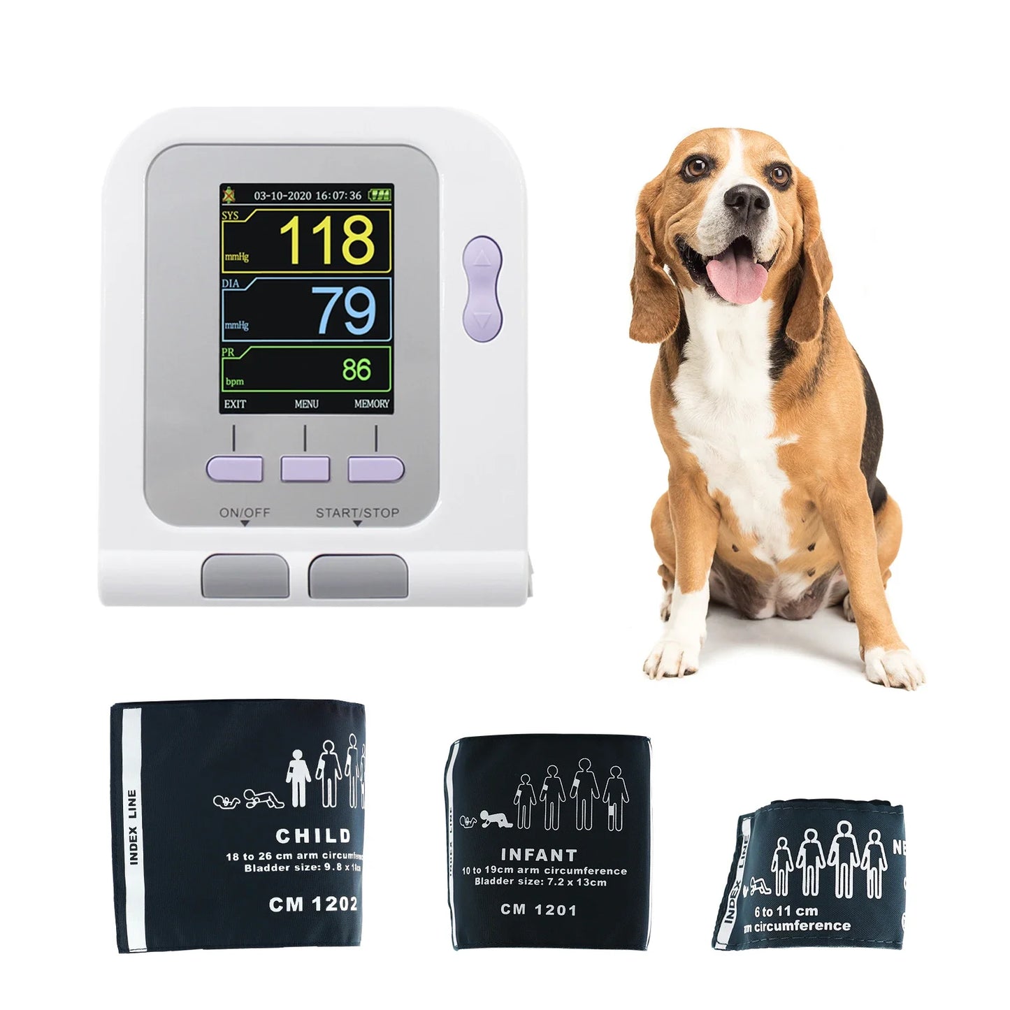 Digital Veterinary Blood Pressure Monitor NIBP Cuff