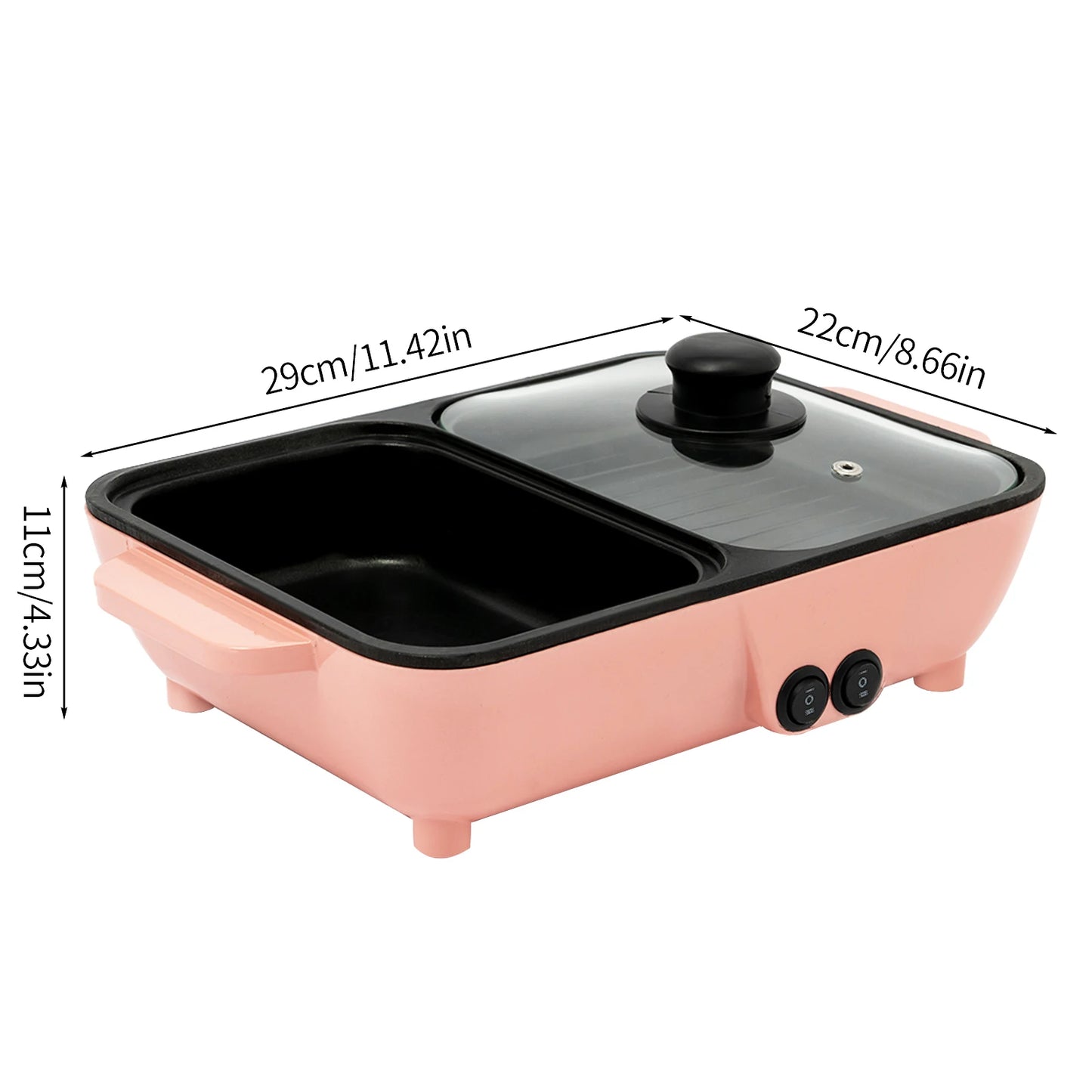 Electric Hot Pot With Grill,